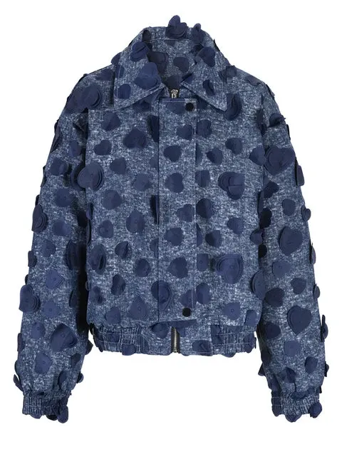 Pre Order:  Jacquard 3D Love Big Denim Jacket