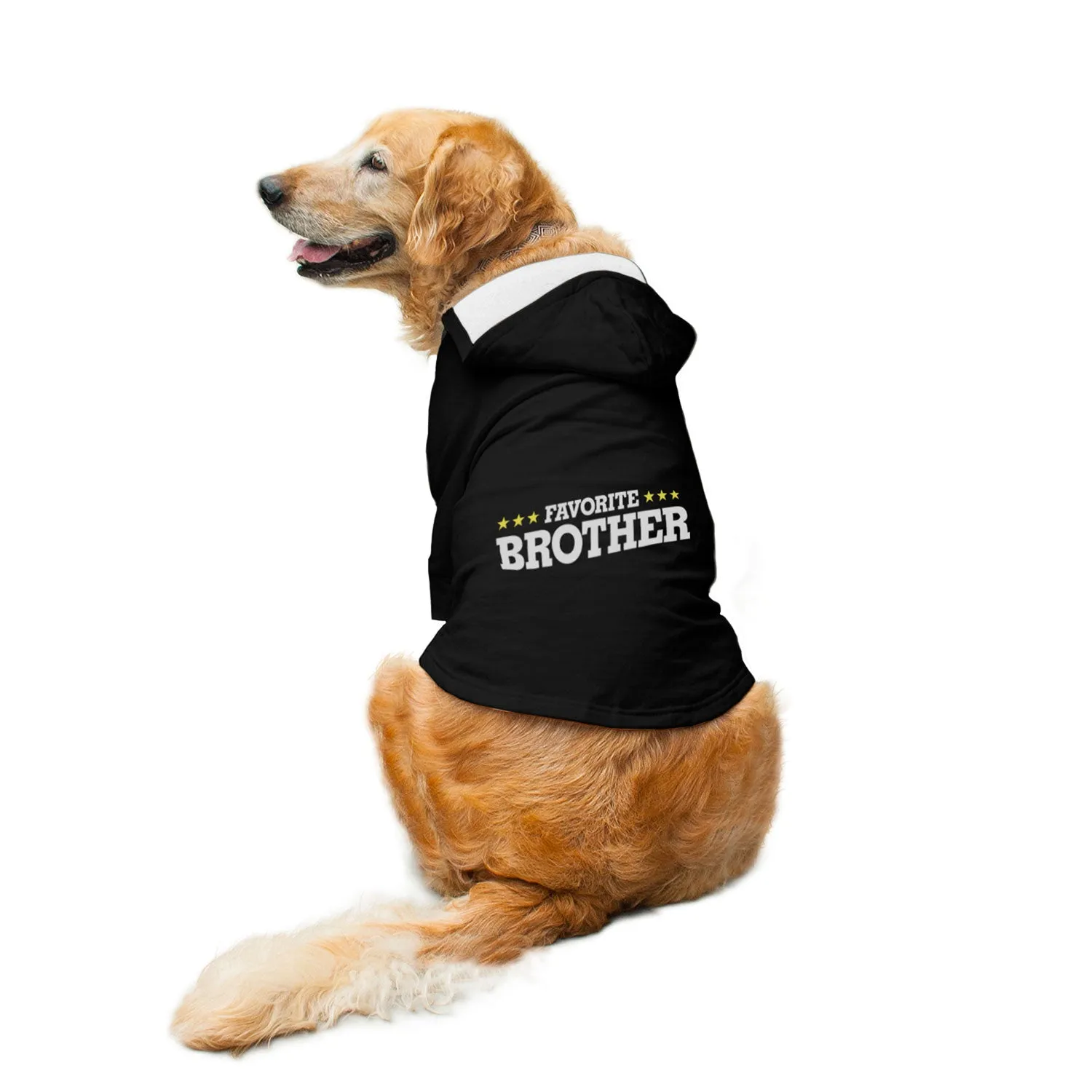 "Favourite Brother" Printed Dog Hoodie Jacket