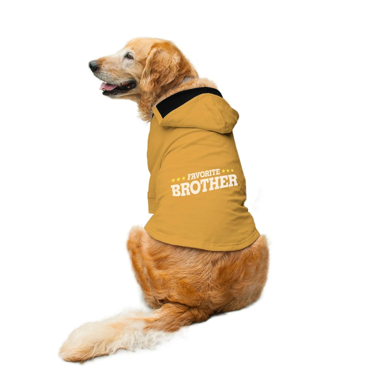 "Favourite Brother" Printed Dog Hoodie Jacket