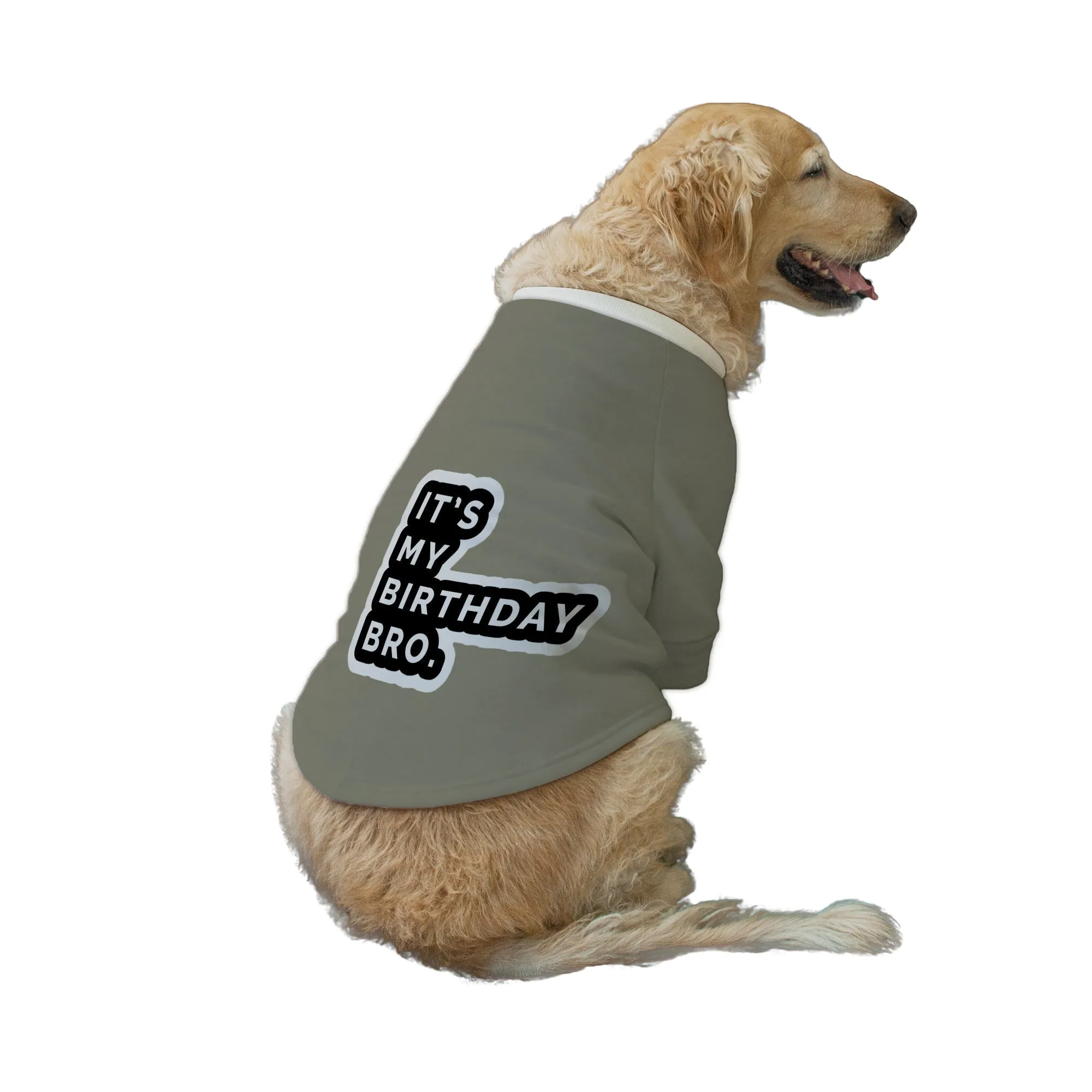 "It's My Birthday Bro" Printed Dog Technical Jacket