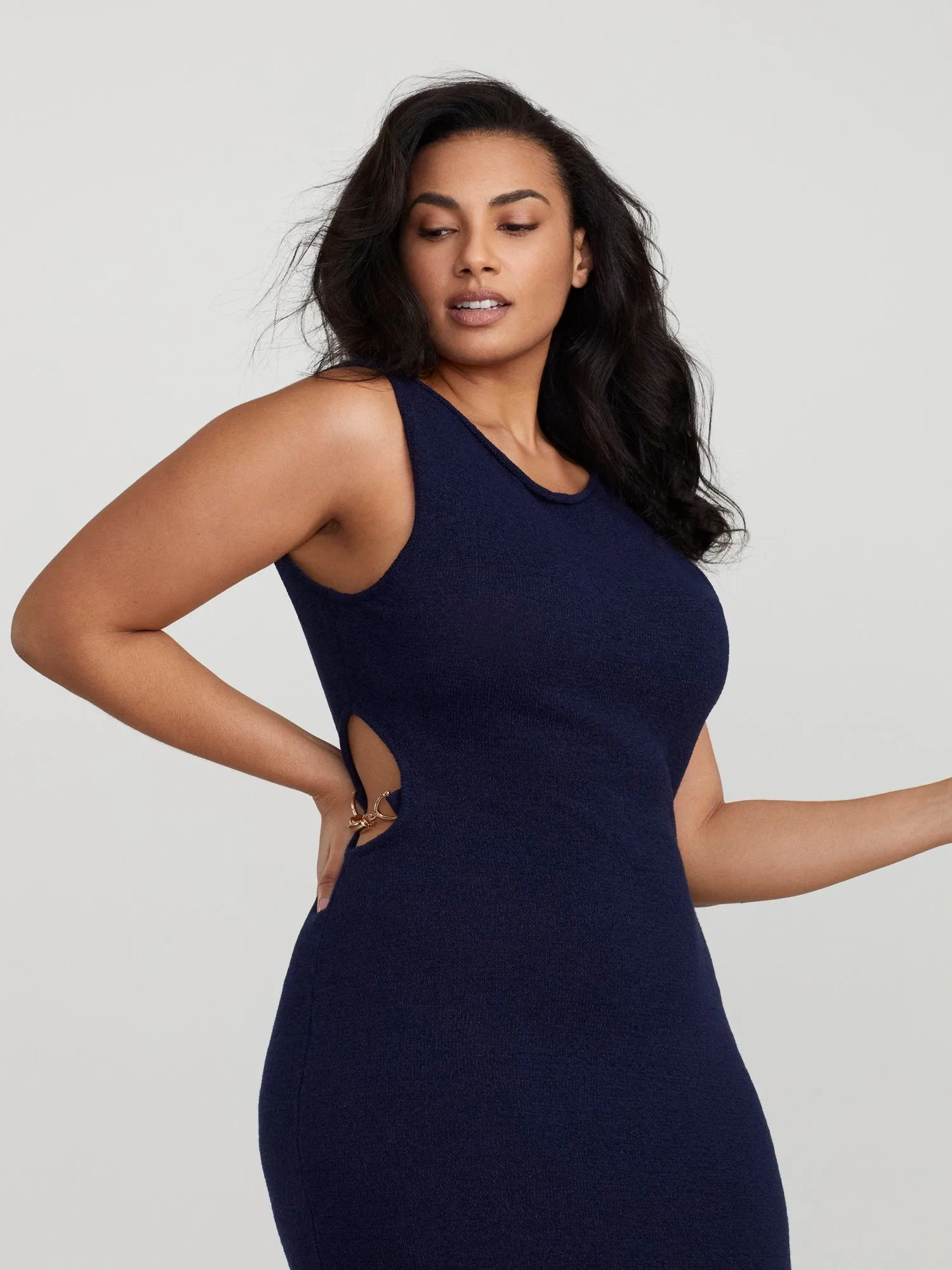Sade Cut-Out Sweater Dress