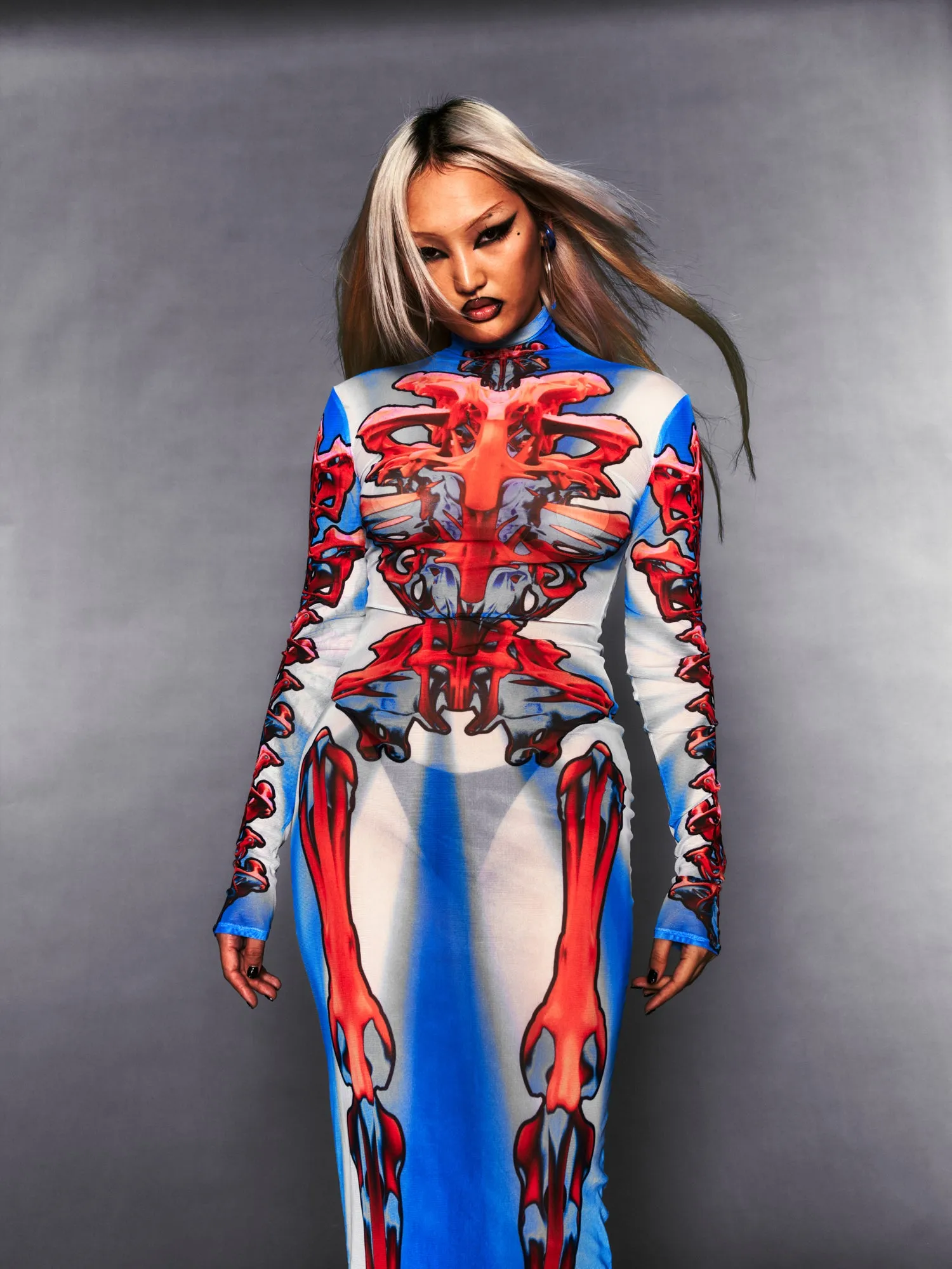SKELETON MESH DRESS