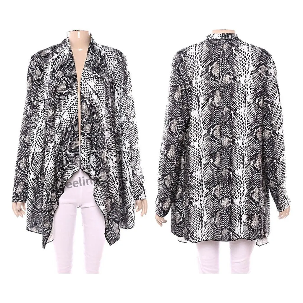 Snake Print Short Kimono.