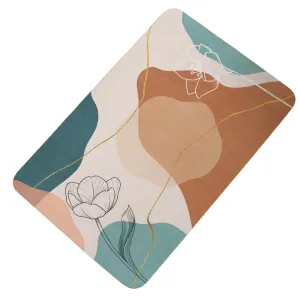 Soft Diatomaceous Earth Non-Slip Bath Mat-Lotus