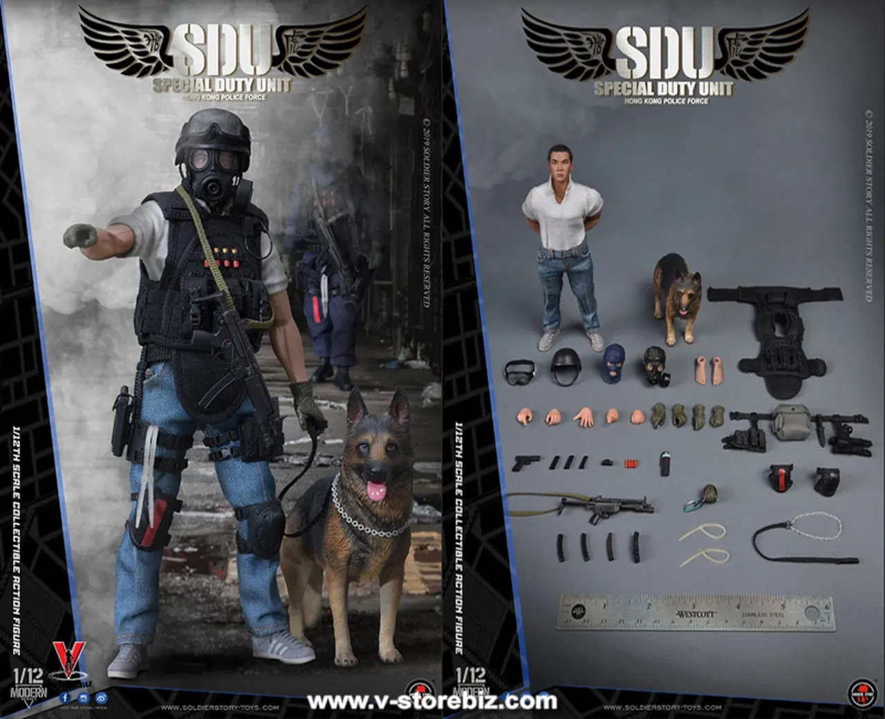 Soldier Story 1/12 SSM003 Hong Kong SDU K-9 Handler