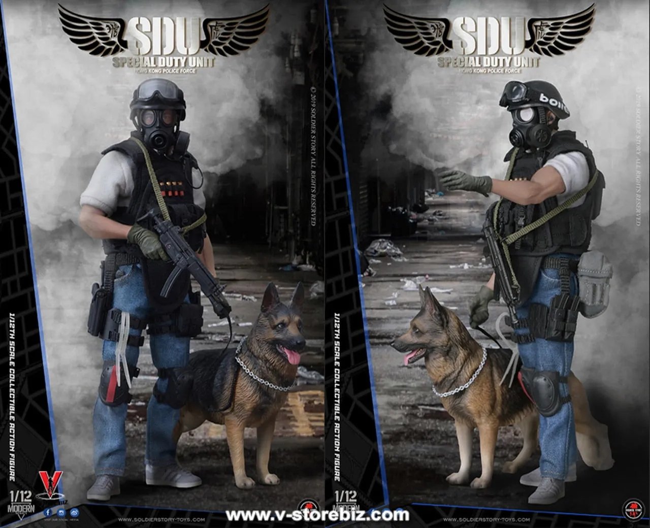 Soldier Story 1/12 SSM003 Hong Kong SDU K-9 Handler