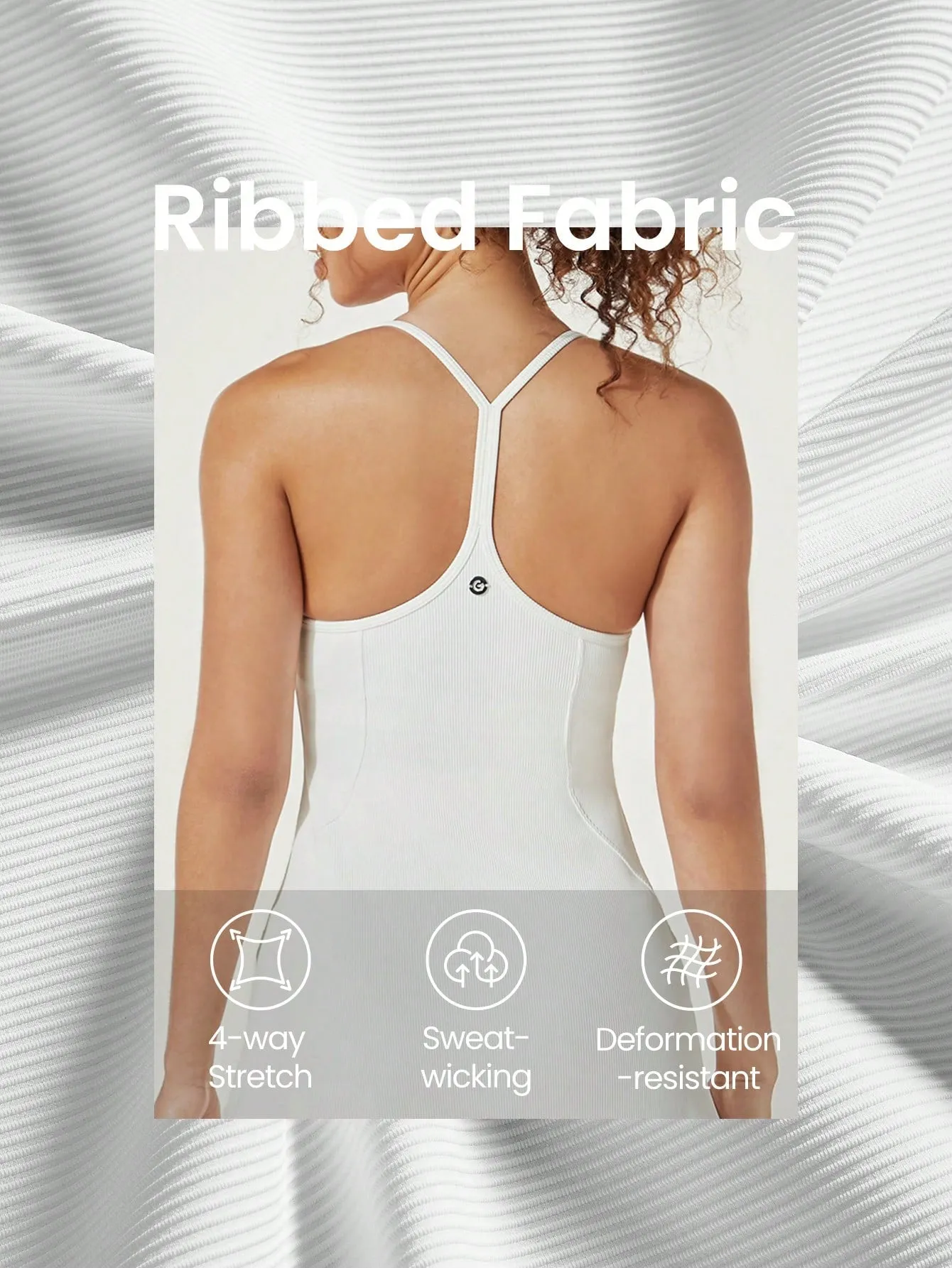 Square Up Ribbed Vest Solid Activewear Mini Dress