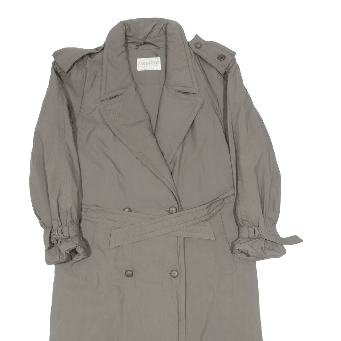 STEINEBRONN Insulated Womens Trench Coat Grey 90s M