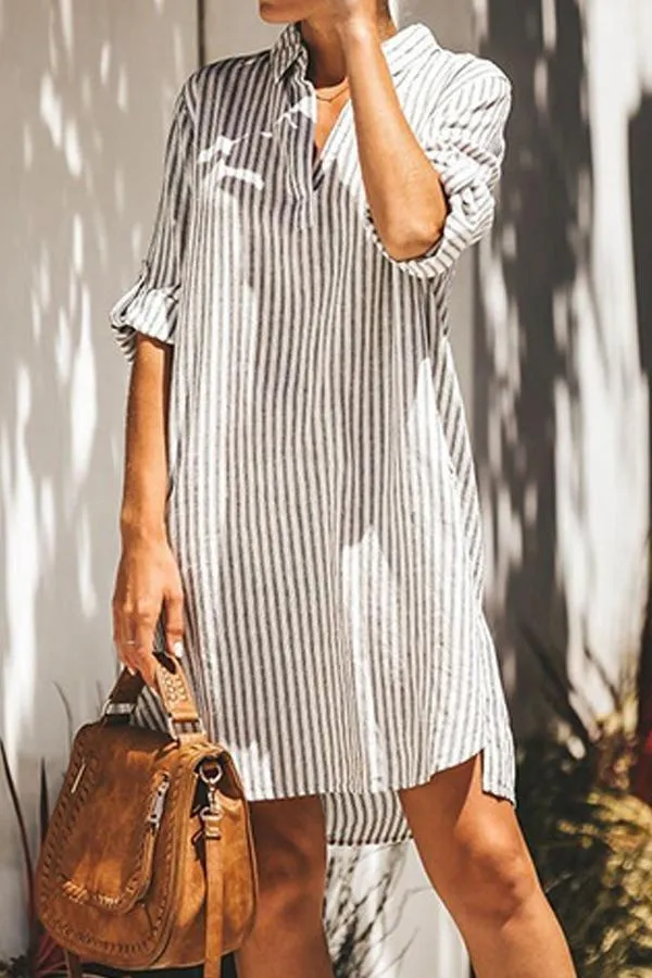 Striped Crewneck Vest Skirt