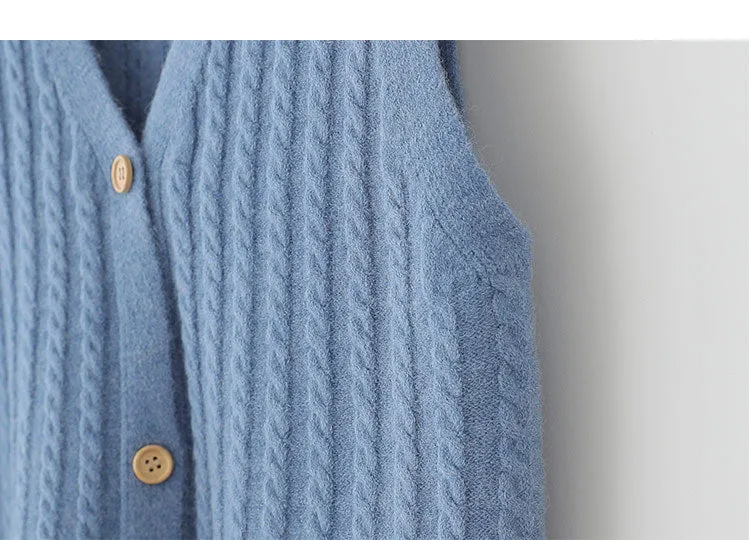 Sweater Knitted Vest Women Tank Top Korean Loose Short Cardigan Student Outdoor Outerwear