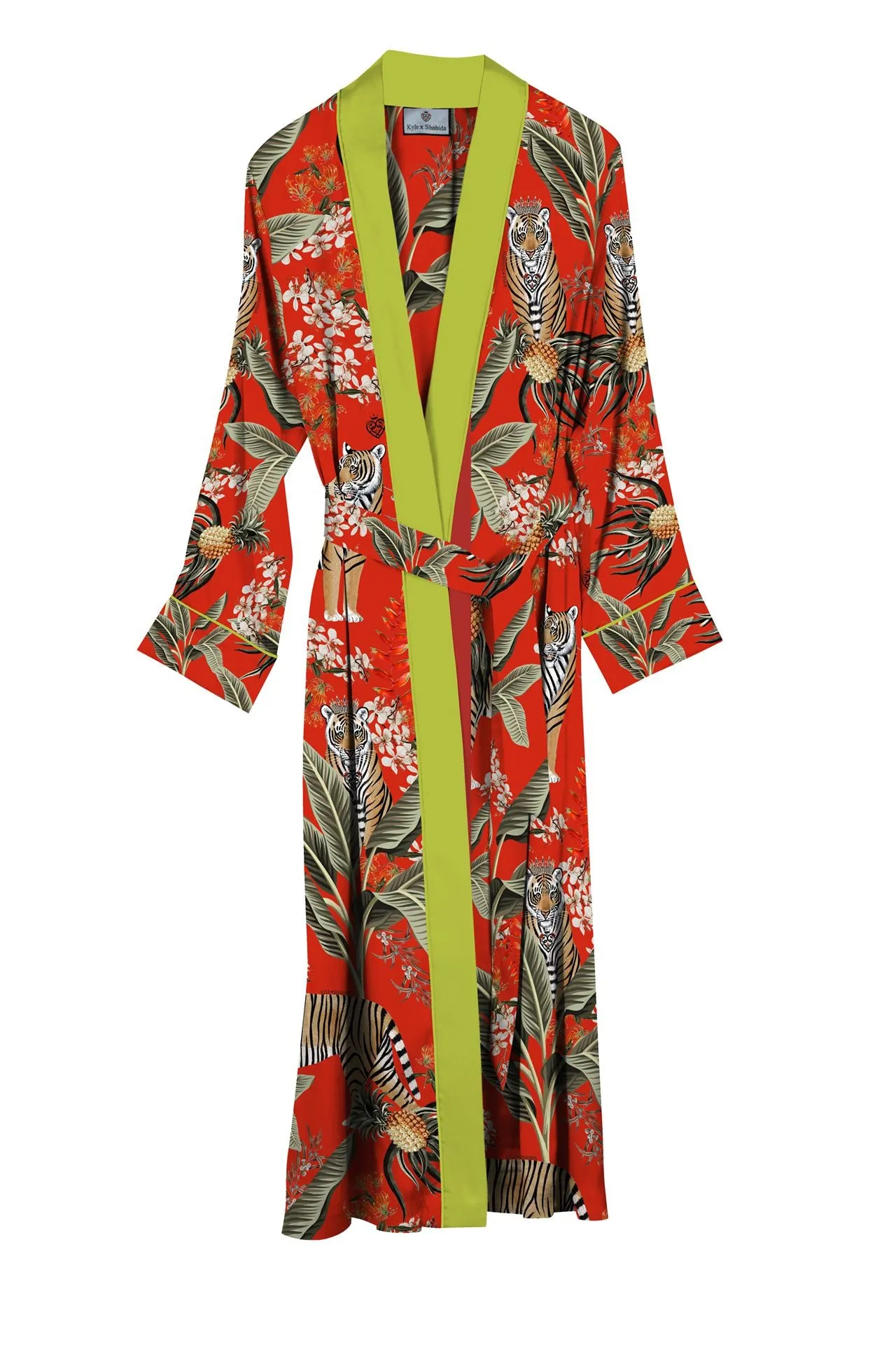 Tiger Print Belted Robe
