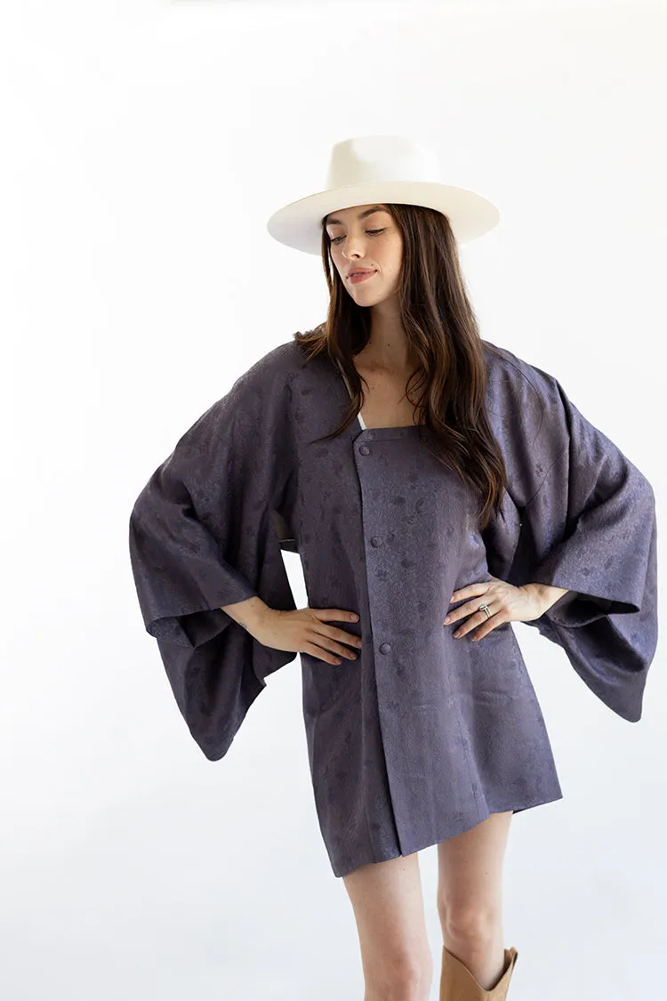 Vintage Dusty Purple Kimono