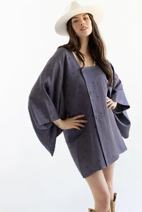 Vintage Dusty Purple Kimono