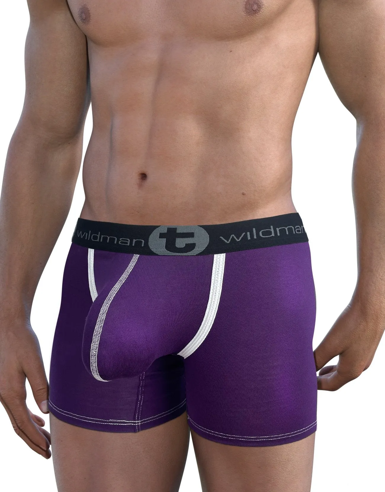 WildmanT Modal Big Boy Pouch Boxer Brief Purple