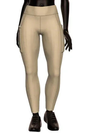 Women Beige Running Tights