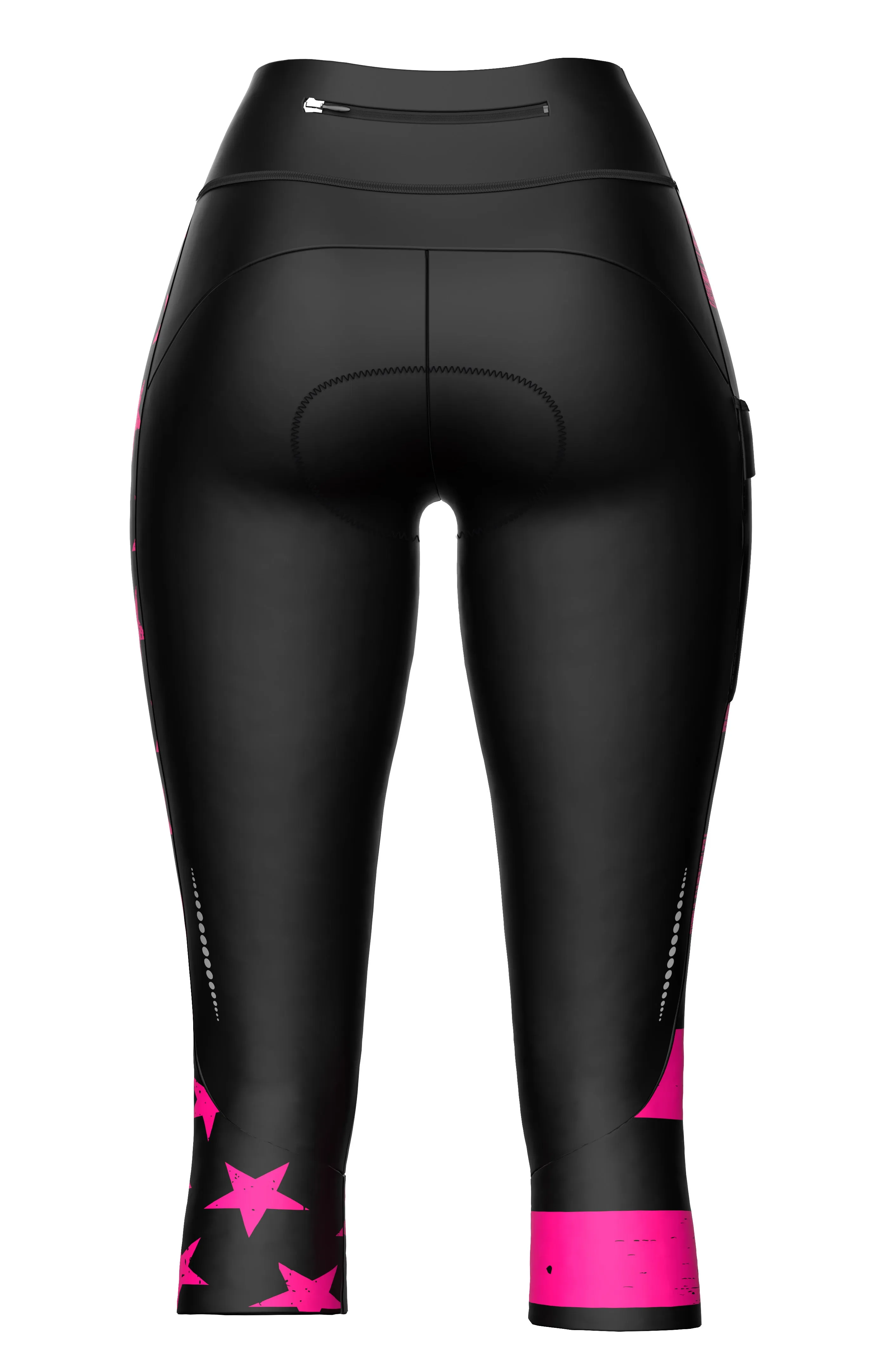 Women Pink Flag Cycling Tights