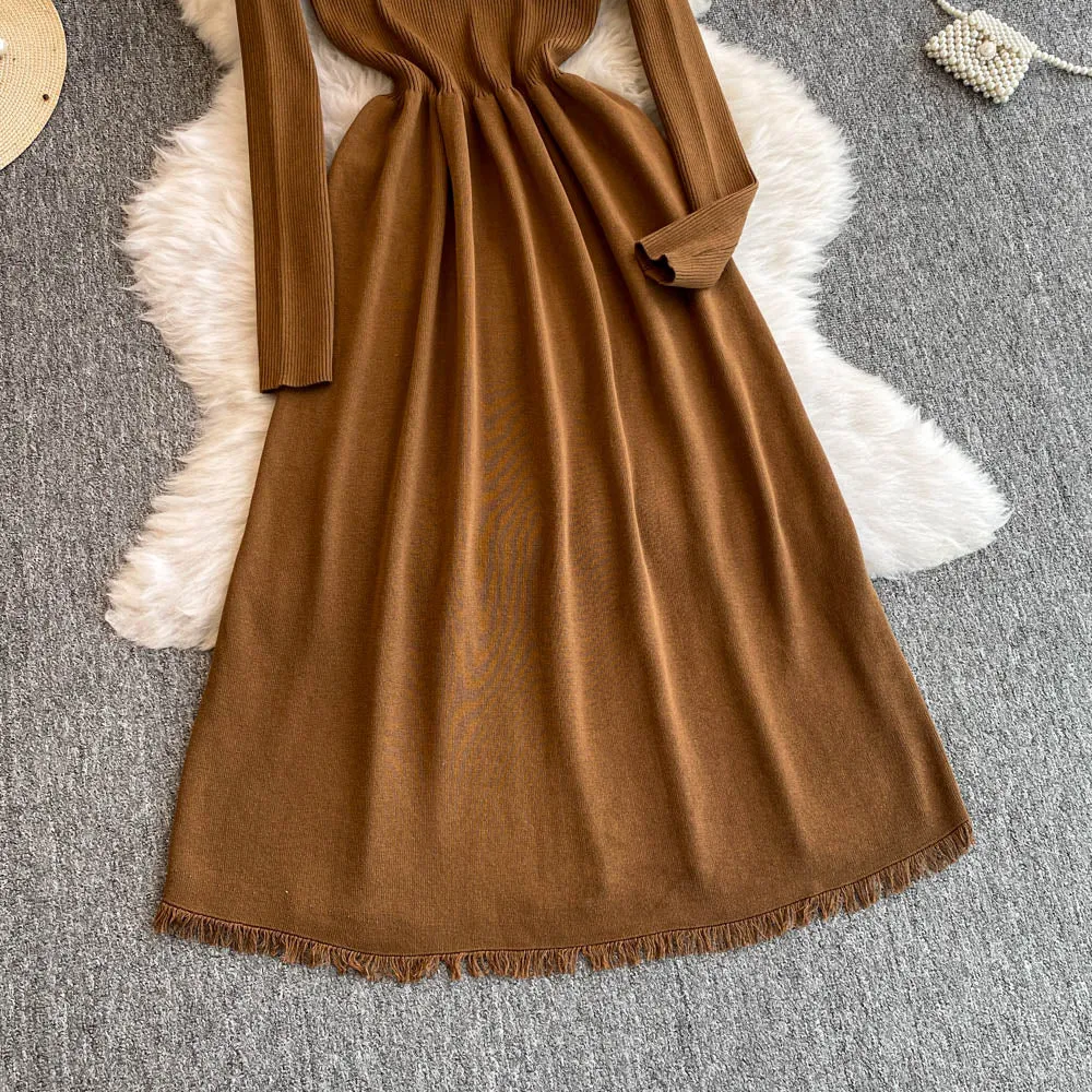 Woolen Vest&Sweater Dress Vintage 2Pcs