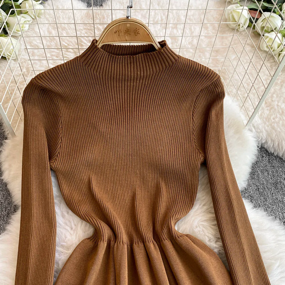Woolen Vest&Sweater Dress Vintage 2Pcs