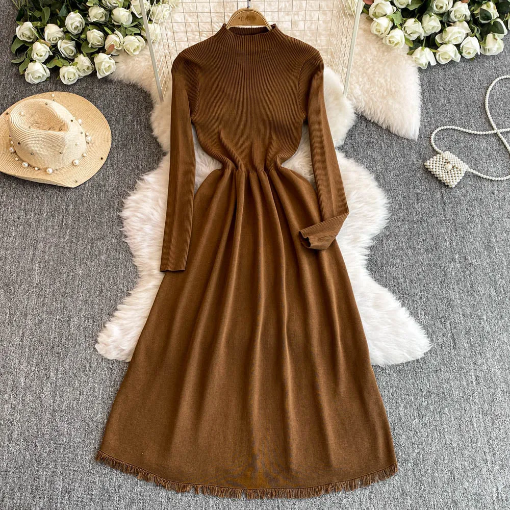 Woolen Vest&Sweater Dress Vintage 2Pcs
