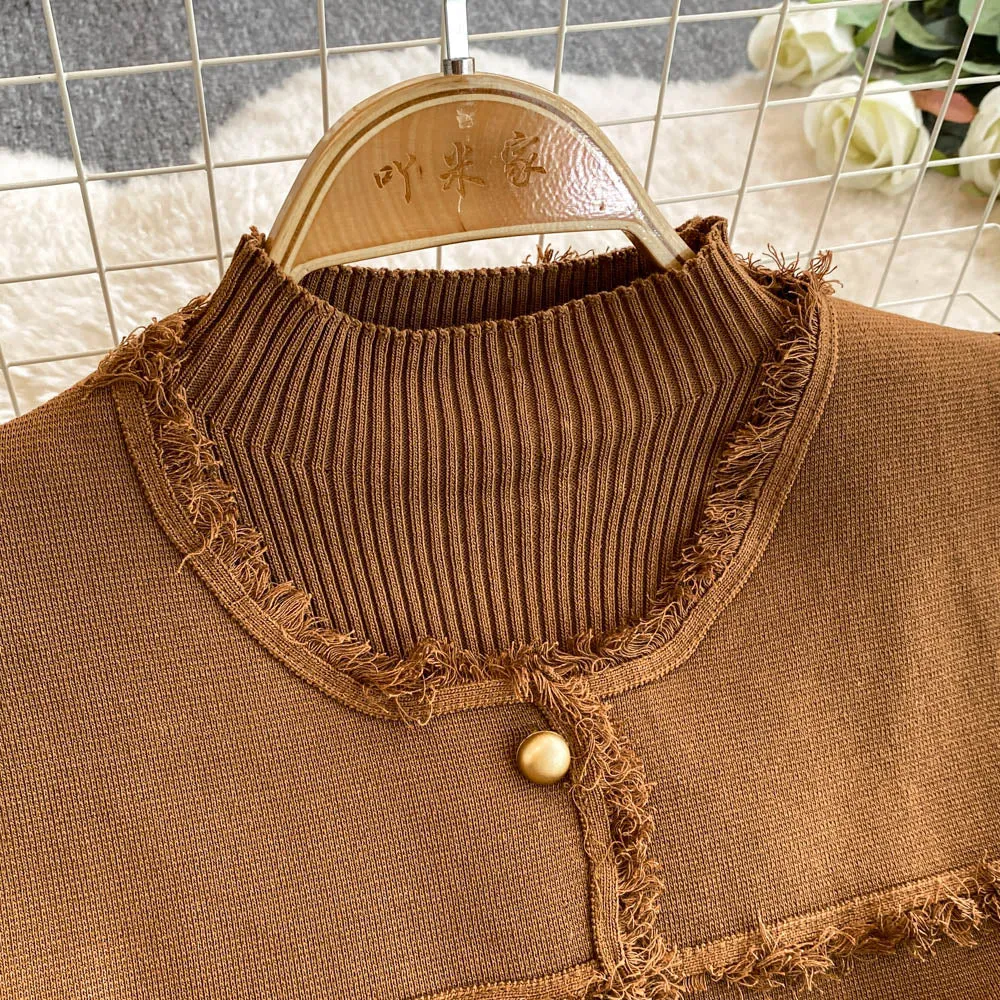Woolen Vest&Sweater Dress Vintage 2Pcs