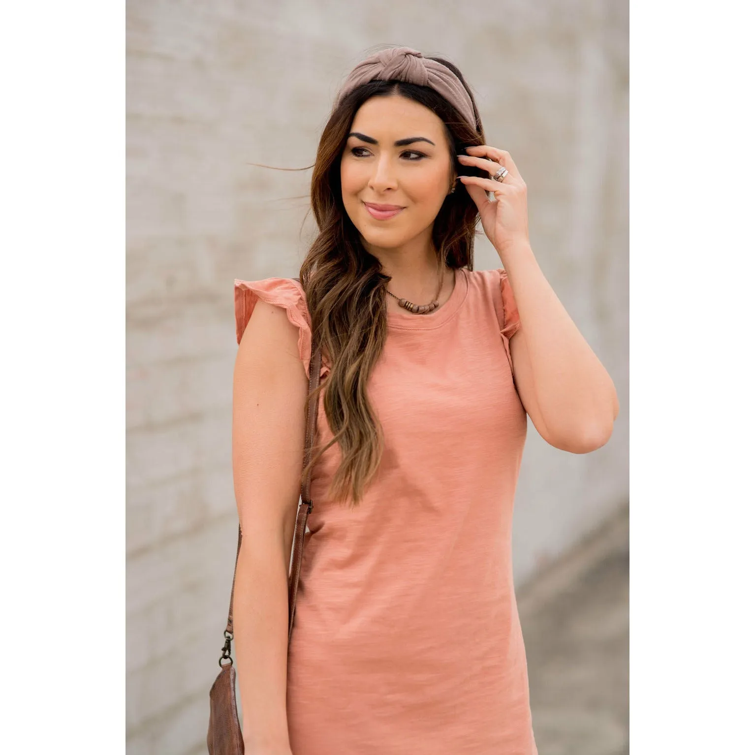 Wrap Bottom Slub Tank Dress