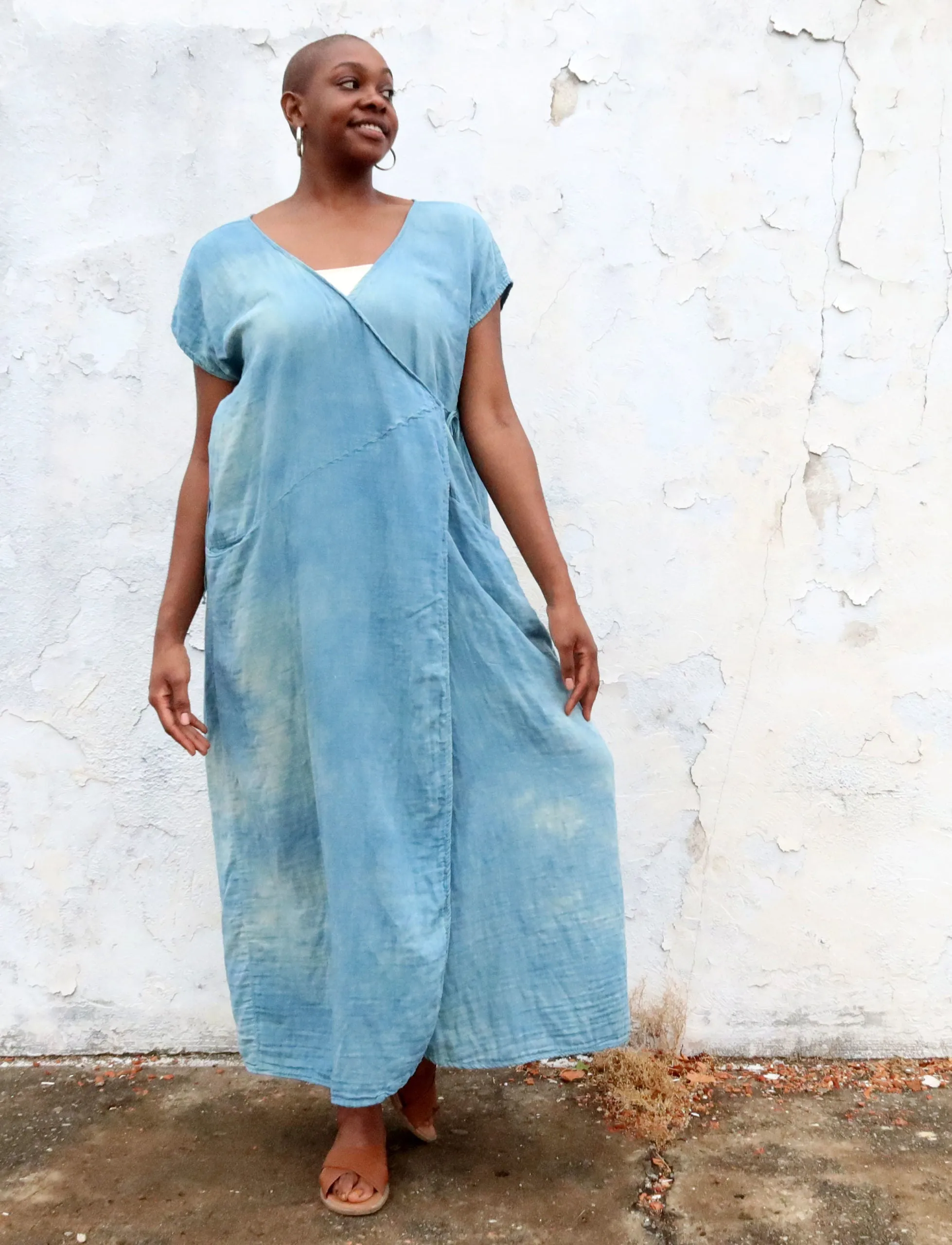Wrap Origami Long Kaftan
