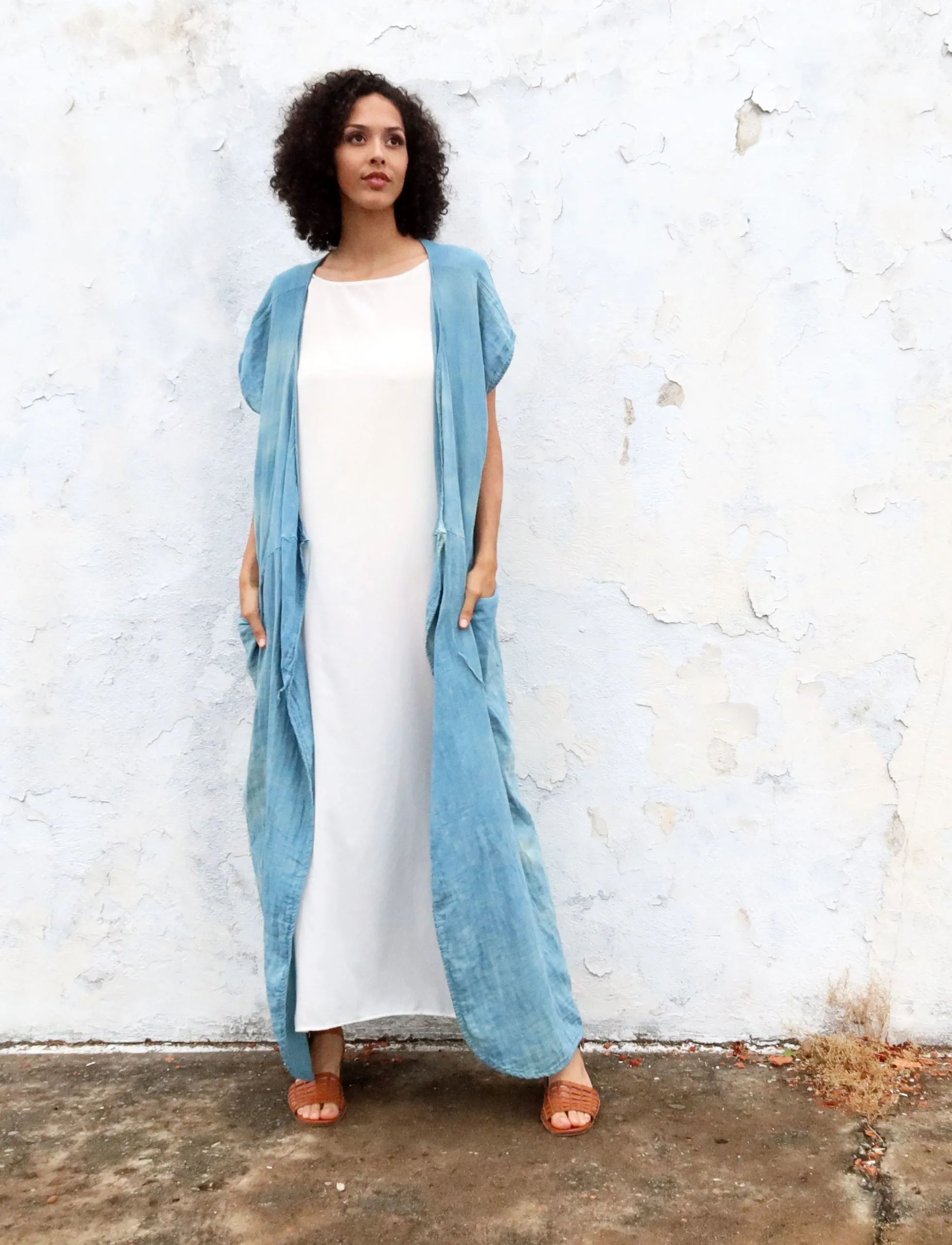 Wrap Origami Long Kaftan