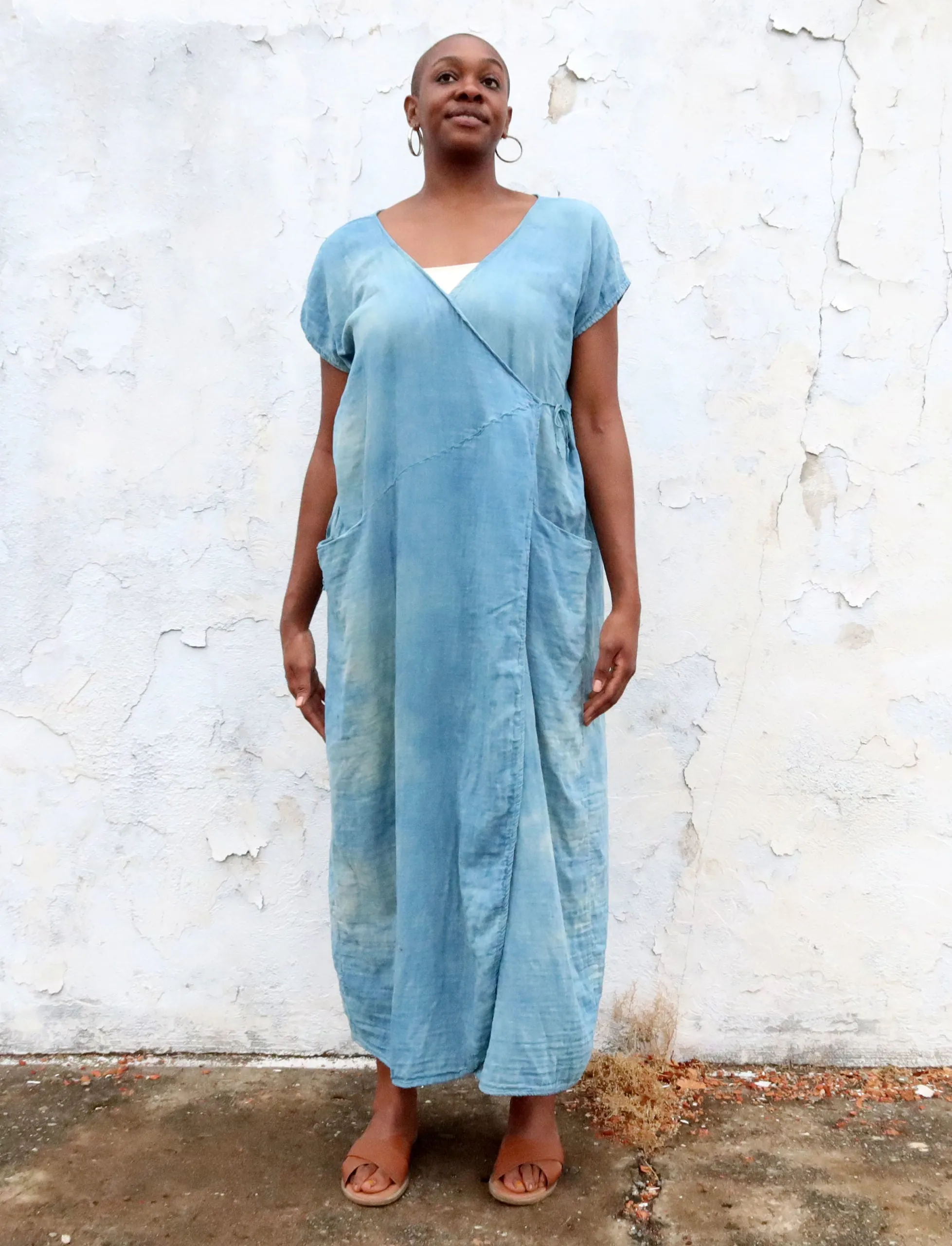 Wrap Origami Long Kaftan