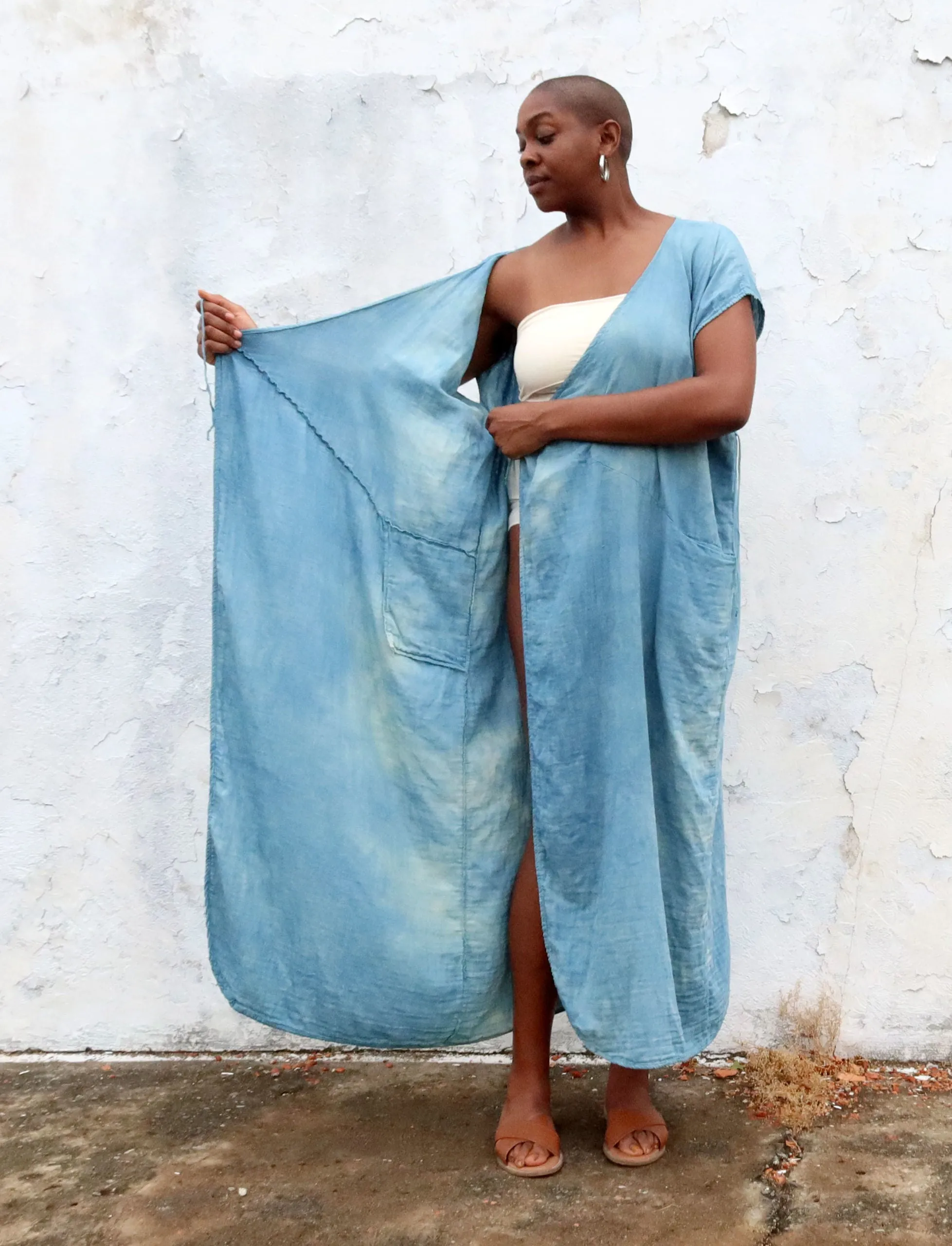Wrap Origami Long Kaftan
