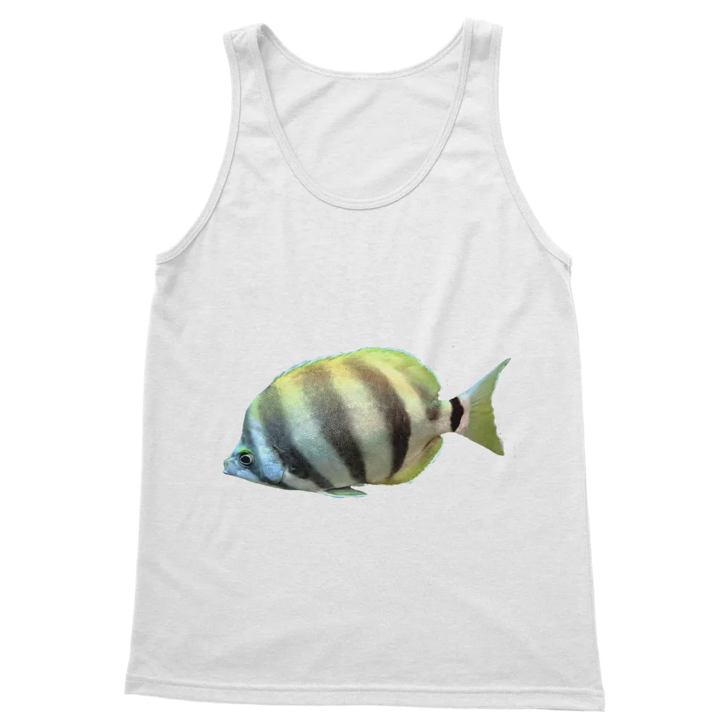 Yellow and White Fish Classic Adult Vest Top