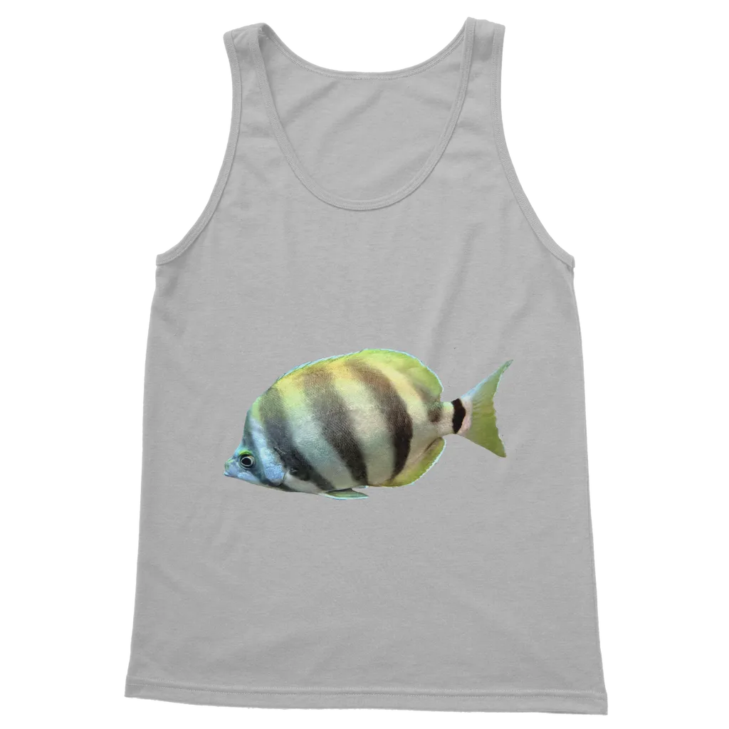 Yellow and White Fish Classic Adult Vest Top
