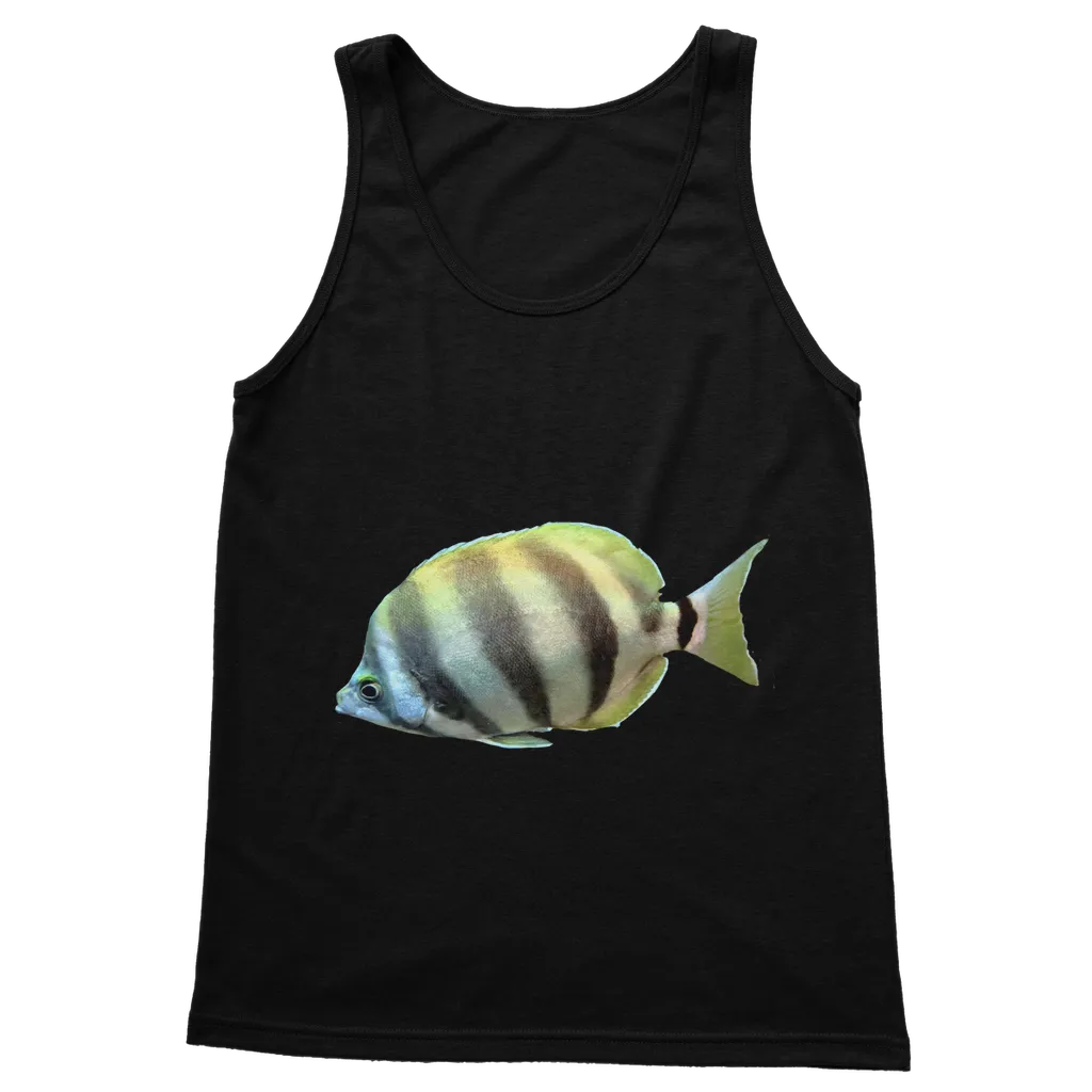 Yellow and White Fish Classic Adult Vest Top
