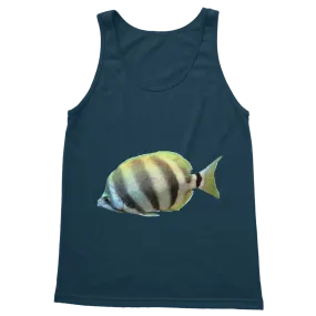 Yellow and White Fish Classic Adult Vest Top