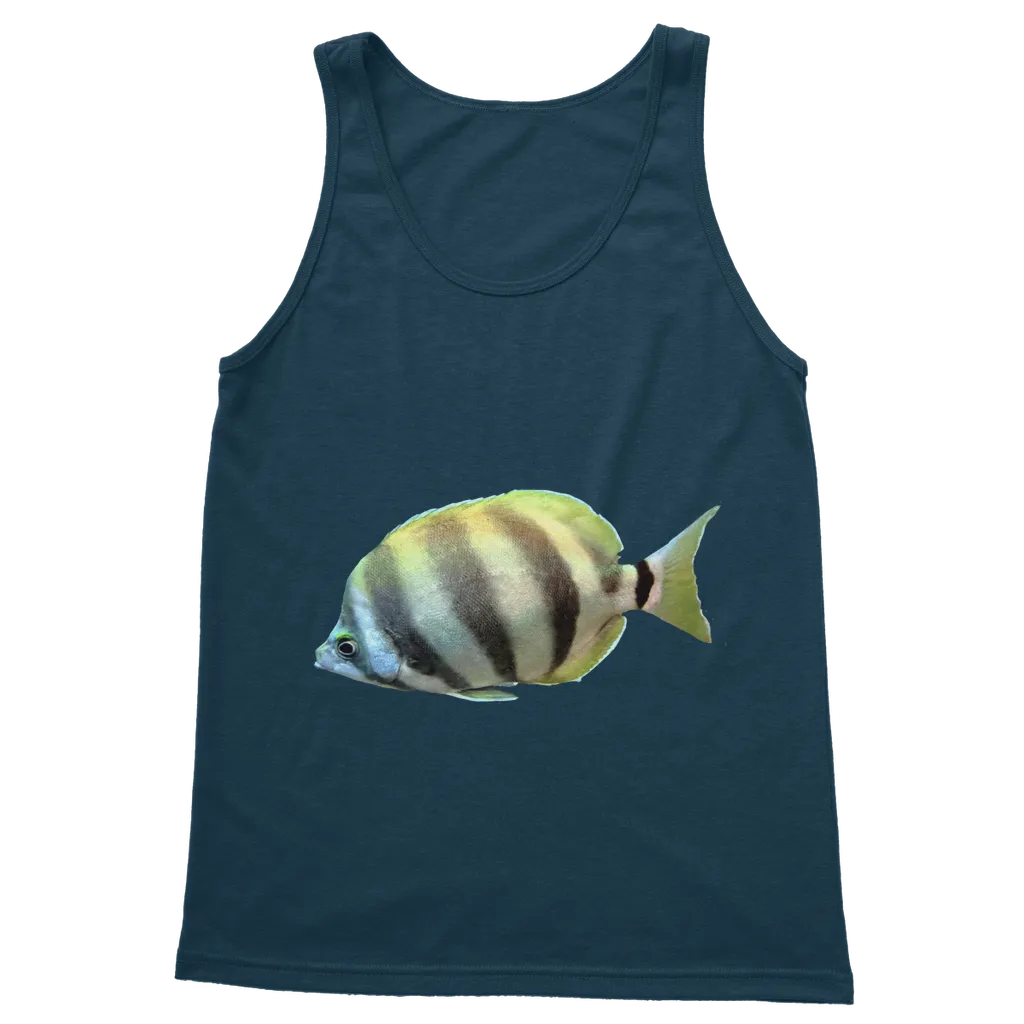 Yellow and White Fish Classic Adult Vest Top
