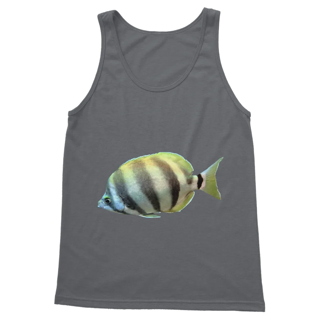 Yellow and White Fish Classic Adult Vest Top