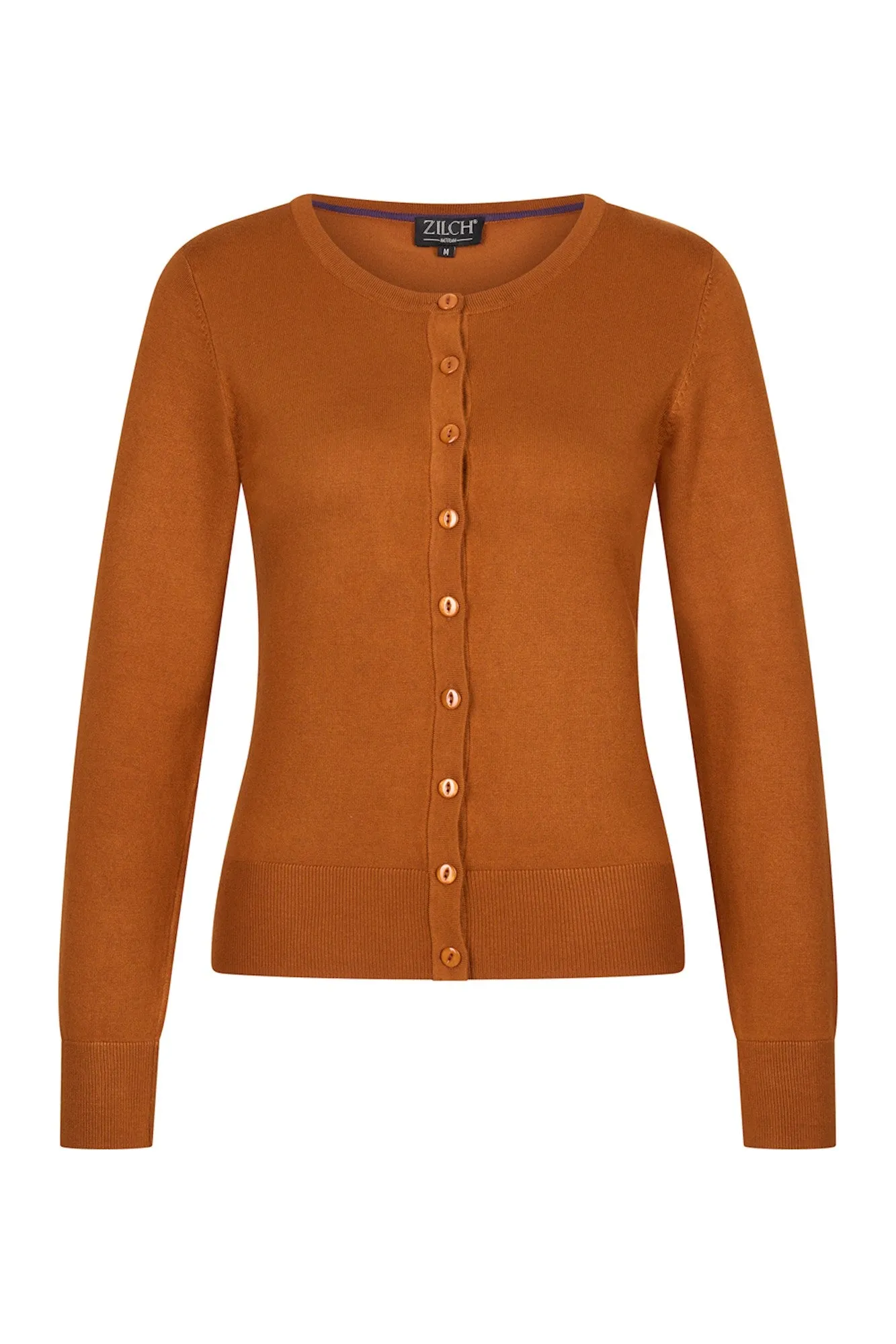 Zilch cardigan round neck caramel